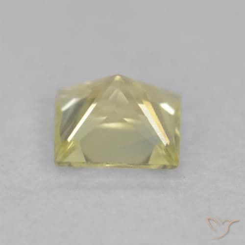0.20ct Natural Lemon Yellow Sapphire, Square, 3.2x3.2 mm