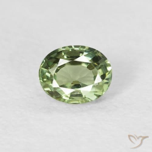 0.71ct Light Forest Green Sapphire, Oval Cut, 4.7x3.7 mm