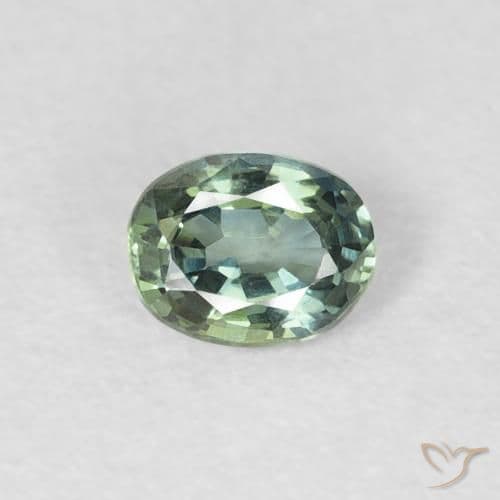 0.30ct Natural Light Green Sapphire, Oval Cut, 4.5x3.5 mm