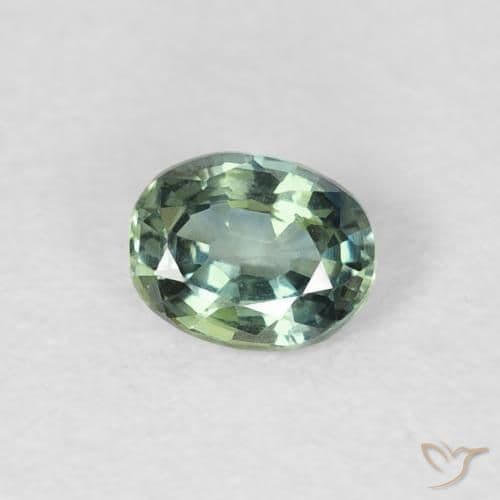 0.30ct Natural Light Green Sapphire, Oval Cut, 4.5x3.5 mm