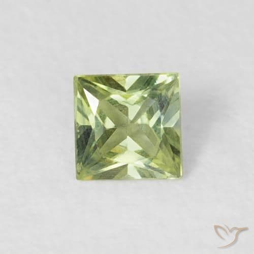 0.33ct Natural Earthy Green Sapphire, Square, 3.5x3.4 mm