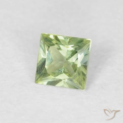 0.23ct Natural Olive Green Sapphire, Square, 3.3x3.3 mm