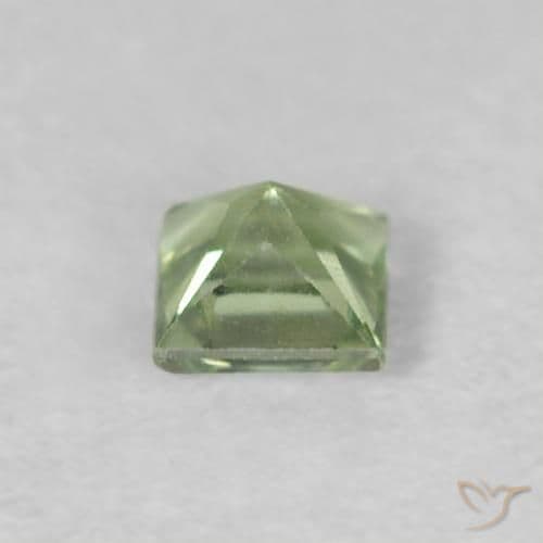 0.21ct Natural Medium Green Sapphire, Square, 3x3 mm