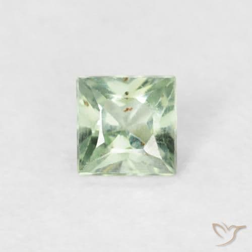 0.19ct Natural Warm Green Sapphire, Square, 3x3 mm