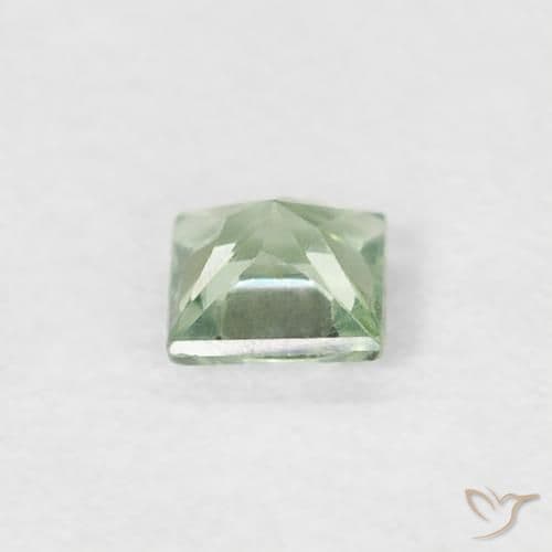 0.19ct Natural Warm Green Sapphire, Square, 3x3 mm