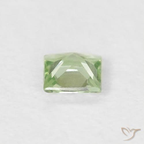 0.19ct Natural Very Light Green Sapphire, Square, 3.1x3.1 mm