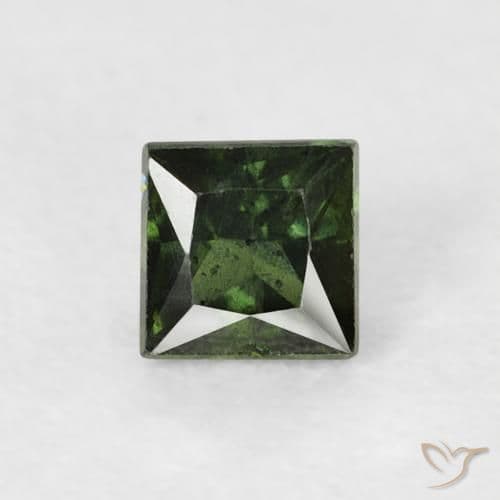 0.38ct Natural Cool Green Sapphire, Square, 3.5x3.5 mm