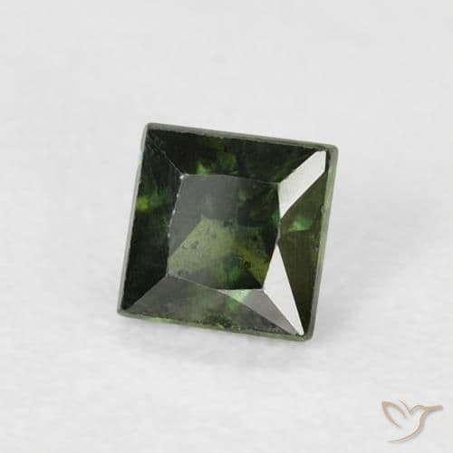 0.38ct Natural Cool Green Sapphire, Square, 3.5x3.5 mm