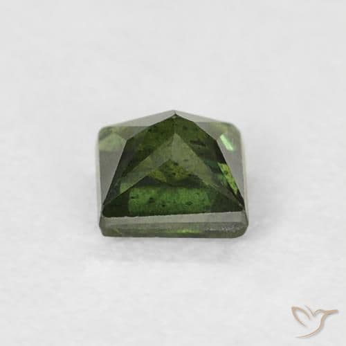 0.38ct Natural Cool Green Sapphire, Square, 3.5x3.5 mm