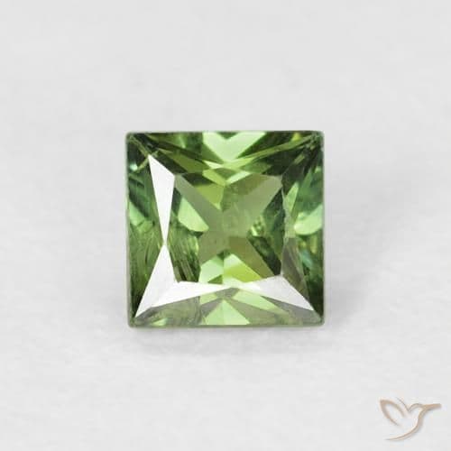 0.39ct Natural Forest Green Sapphire, Square, 3.8x3.7 mm