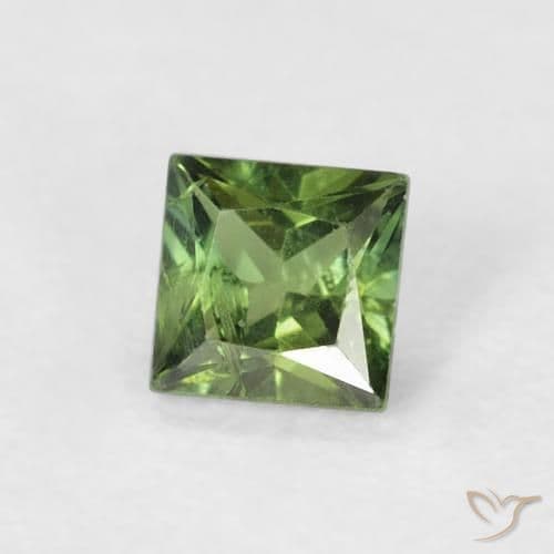 0.39ct Natural Forest Green Sapphire, Square, 3.8x3.7 mm