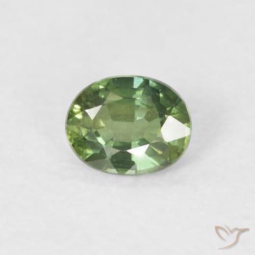 0.35ct Natural Deep Green Sapphire, Oval Cut, 4.7x3.7 mm