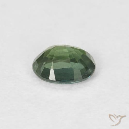 0.35ct Natural Deep Green Sapphire, Oval Cut, 4.7x3.7 mm