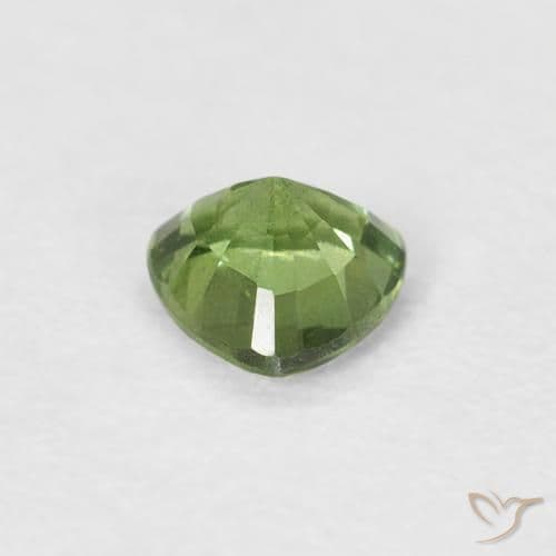 0.41ct Natural Medium Green Sapphire, Trillion, 4.5x4.5 mm