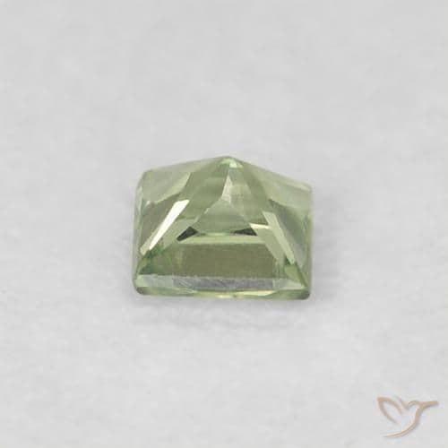 0.20ct Natural Light Green Sapphire, Square, 3x3 mm