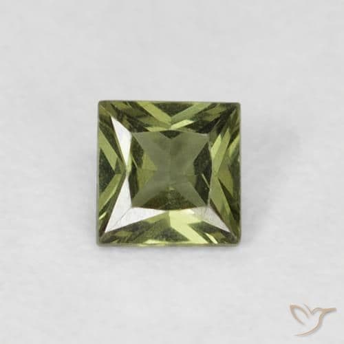 0.33ct Warm Forest Green Sapphire, Square, 3.8x3.8 mm