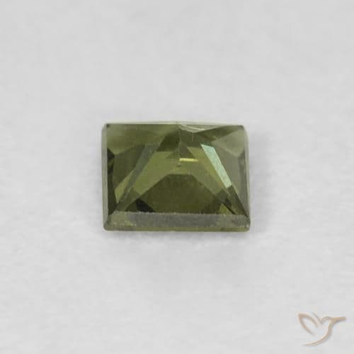 0.33ct Warm Forest Green Sapphire, Square, 3.8x3.8 mm