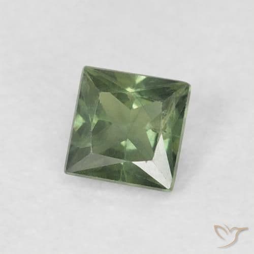 0.31ct Natural Forest Green Sapphire, Square, 3.5x3.5 mm