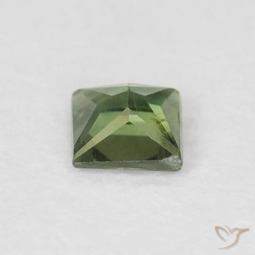 0.31ct Natural Forest Green Sapphire, Square, 3.5x3.5 mm