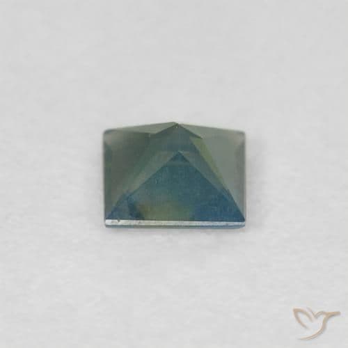 0.32ct Natural Deep Green Sapphire, Square, 3.9x3.9 mm