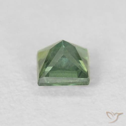 0.40ct Natural Deep Green Sapphire, Square, 3.6x3.6 mm