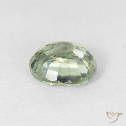 0.81ct Natural Light Green Sapphire, Round Cut, 5.55 mm