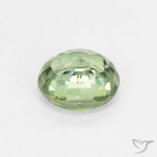 0.81ct Natural Medium Green Sapphire, Round Cut, 5.42 mm
