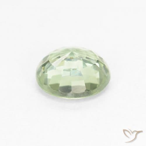 0.83ct Natural Very Light Green Sapphire, Round Cut, 5.64 mm
