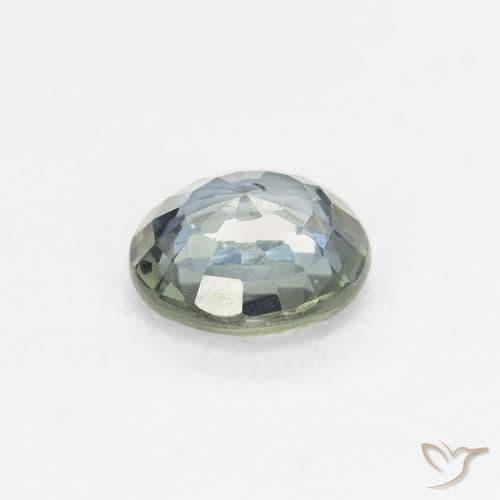0.59ct Natural Medium Green Sapphire, Round Cut, 5.08 mm