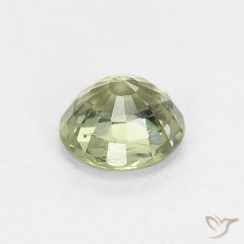 0.83ct Natural Pale Green Sapphire, Round Cut, 5.43 mm