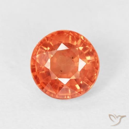 0.76ct Natural Bright Red Sapphire, Round Cut, 5.47 mm