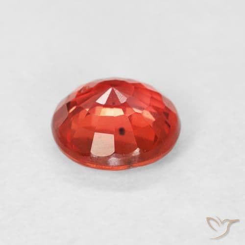 0.76ct Natural Bright Red Sapphire, Round Cut, 5.47 mm