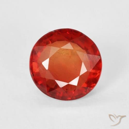 0.77ct Natural Bright Red Sapphire, Round Cut, 5.61 mm