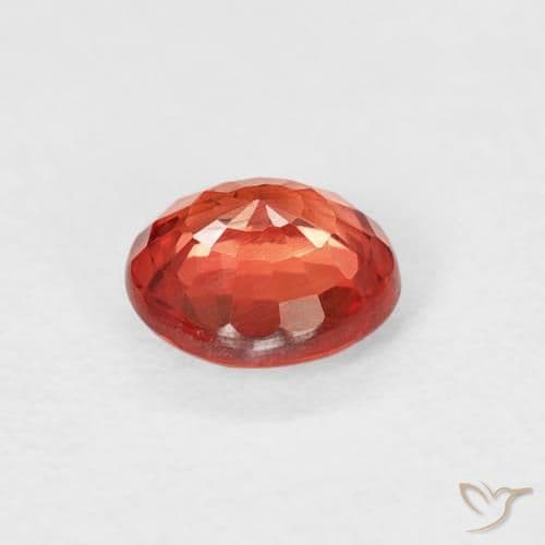 0.61ct Natural Bright Red Sapphire, Round Cut, 5.05 mm