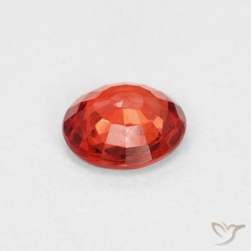 0.52ct Natural Bright Red Sapphire, Round Cut, 5.13 mm