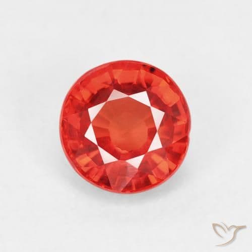 0.95ct Natural Medium Red Sapphire, Round Cut, 5.50 mm