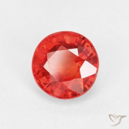 0.95ct Natural Medium Red Sapphire, Round Cut, 5.50 mm