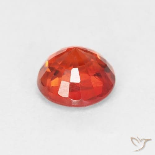 0.78ct Natural Bright Red Sapphire, Round Cut, 5.37 mm