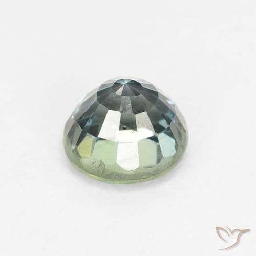 0.85ct Natural Very Light Blue Sapphire, Round Cut, 5.08 mm