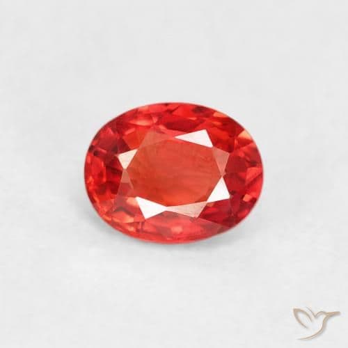 0.37ct Bright Crimson Red Sapphire, Oval Cut, 5x3.8 mm