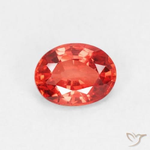 0.45ct Natural Light Red Sapphire, Oval Cut, 5x4.1 mm