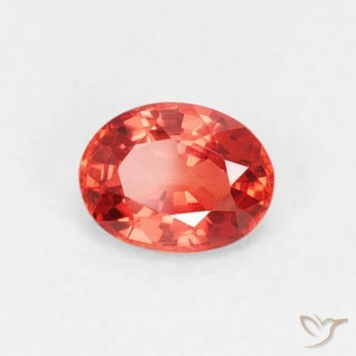 0.46ct Bright Crimson Red Sapphire, Oval Cut, 5.2x3.9 mm