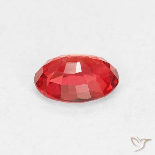 0.46ct Bright Crimson Red Sapphire, Oval Cut, 5.2x3.9 mm