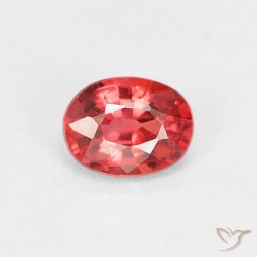 0.37ct Bright Crimson Red Sapphire, Oval Cut, 5x3.8 mm
