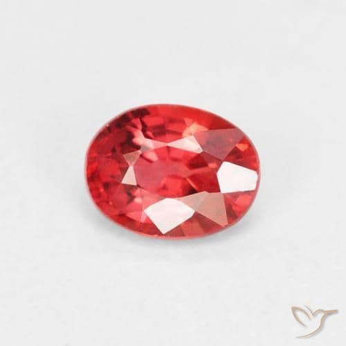 0.41ct Natural Medium Red Sapphire, Oval Cut, 4.8x3.7 mm