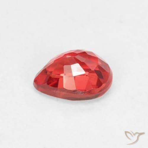 0.48ct Natural Bright Red Sapphire, Pear Shape, 5.1x4.1 mm