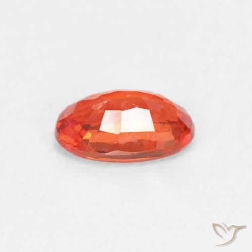 0.56ct Natural Reddish Orange Sapphire, Oval Cut, 6x3.9 mm