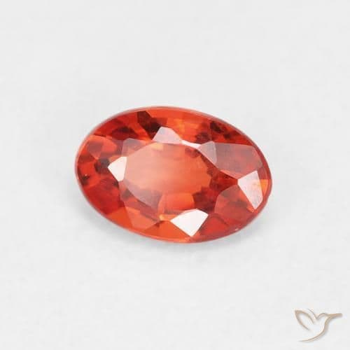 0.53ct Natural Reddish Orange Sapphire, Oval Cut, 5.8x4 mm