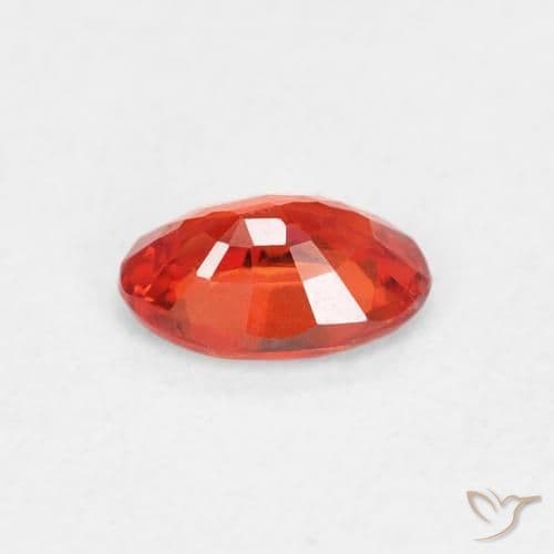 0.53ct Natural Reddish Orange Sapphire, Oval Cut, 5.8x4 mm