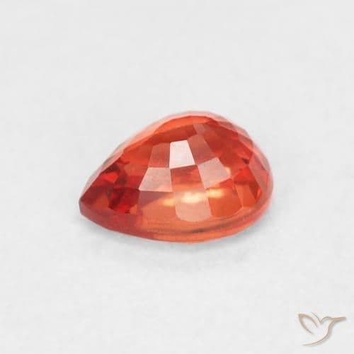 0.55ct Natural Medium Red Sapphire, Pear Shape, 5.3x4.1 mm